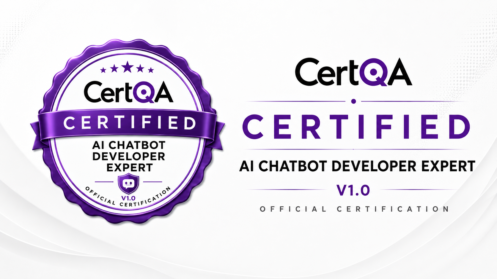 AI Chatbot Developer Expert official CertQA certification badge