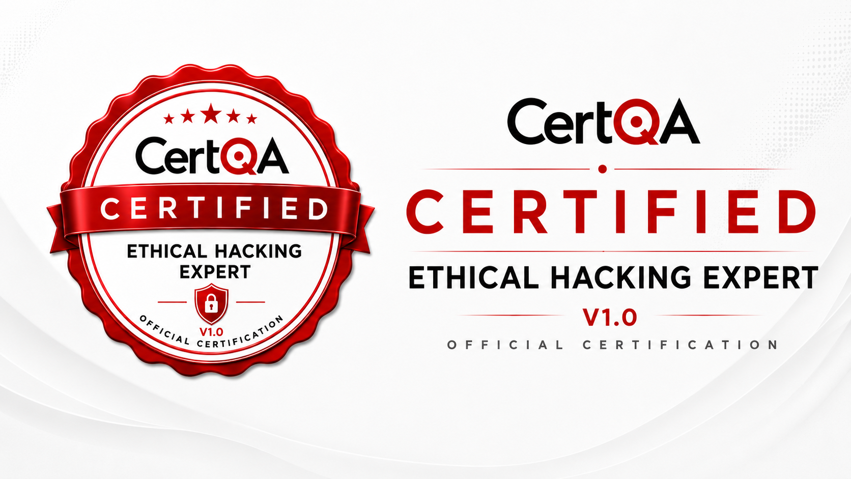 Cyber Ethical Hacking CertQA 2.0 official CertQA certification badge